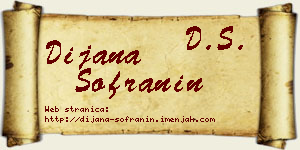 Dijana Sofranin vizit kartica